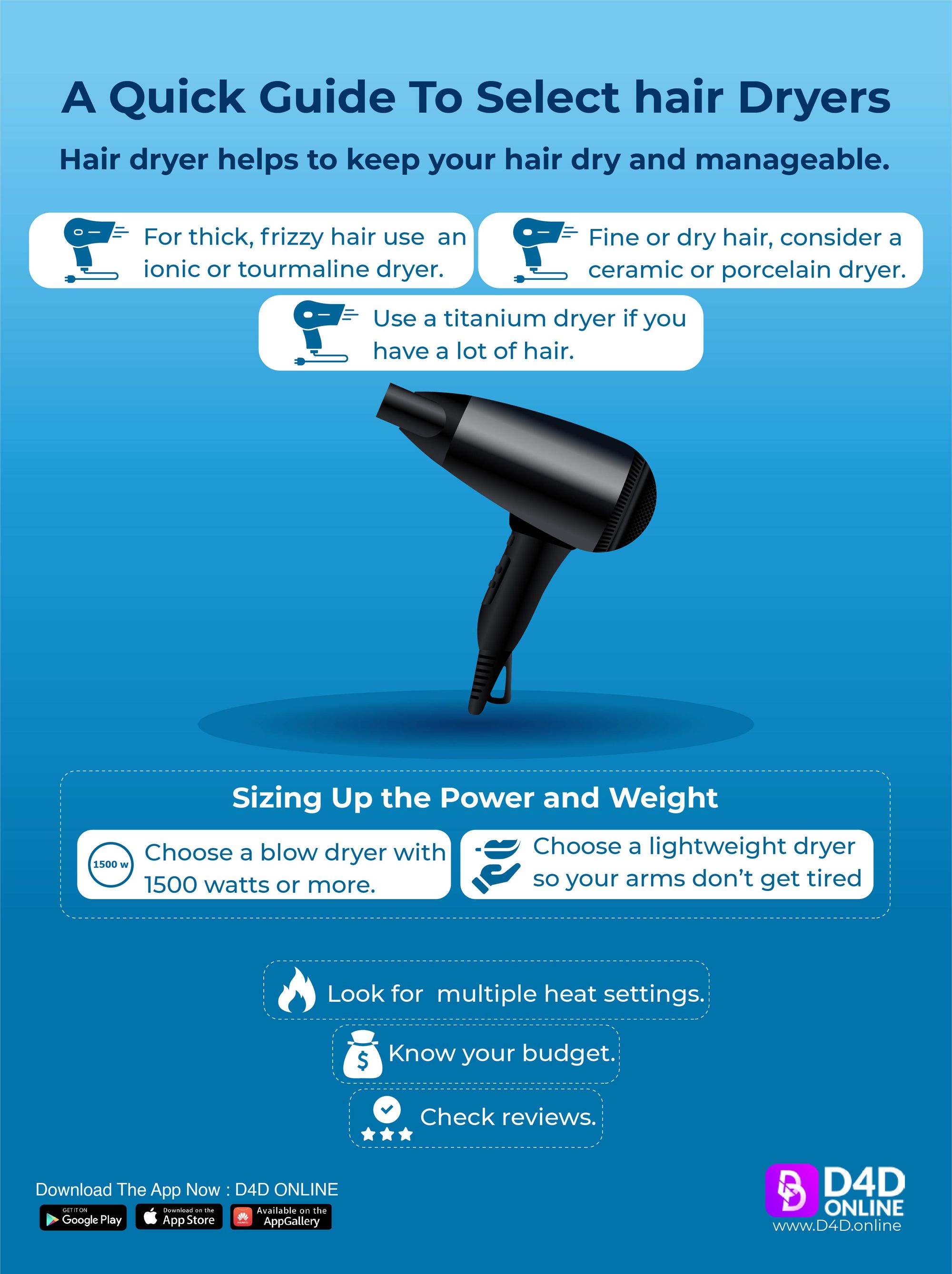 A QUICK GUIDE TO SELECT HAIR DRYERS [INFOGRAPHICS]